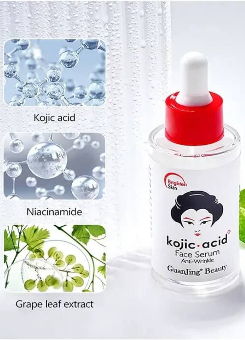 GUANJING Two Pieces Of Kojic Acid Anti-Wrinkle Face Serum 2X40 ml - Image 3
